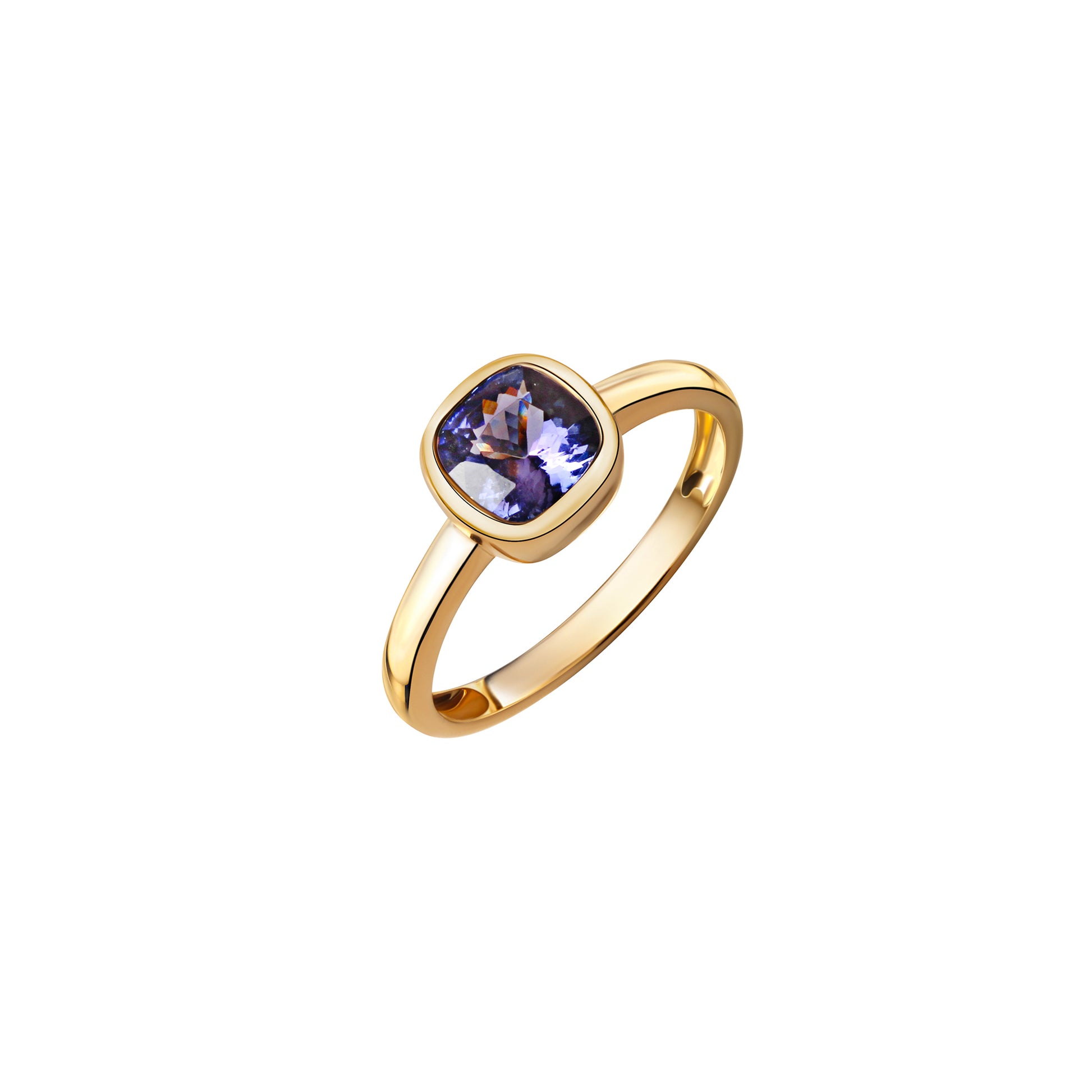 Bague en or 585/- et tanzanite