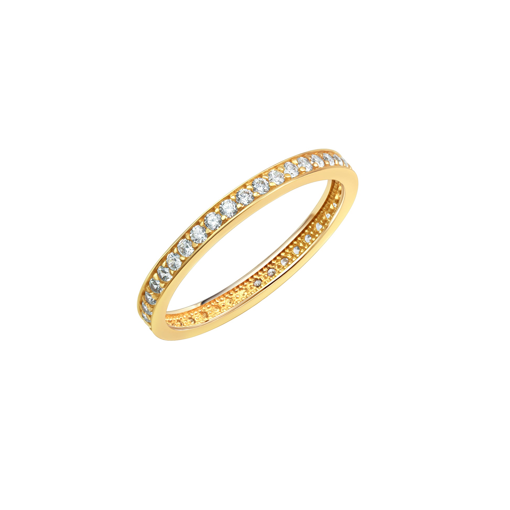 Bague en or 375 et zircone jaune (9 carats)