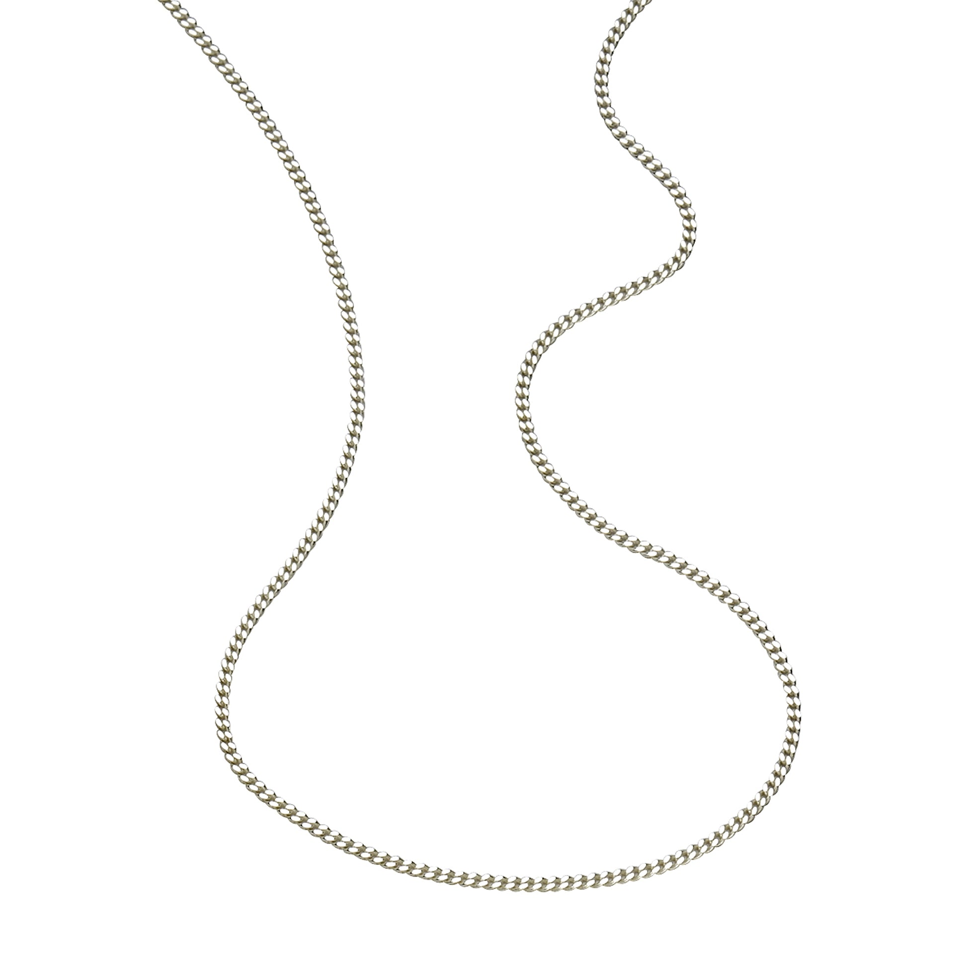 Chaîne d'ancre 585/- plaquée or rhodié (partiellement) 46cm diamant 0,109ct.