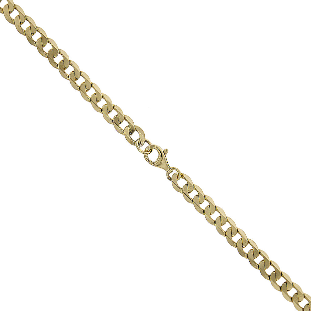 Pendentif avec chaîne d'ancre en or 585/- 46 cm tanzanite