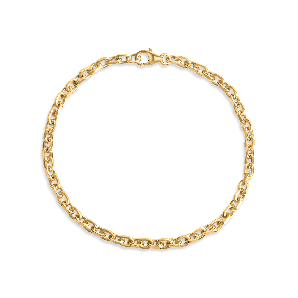 Bracelet anchor chain 375/- gold 18.5cm
