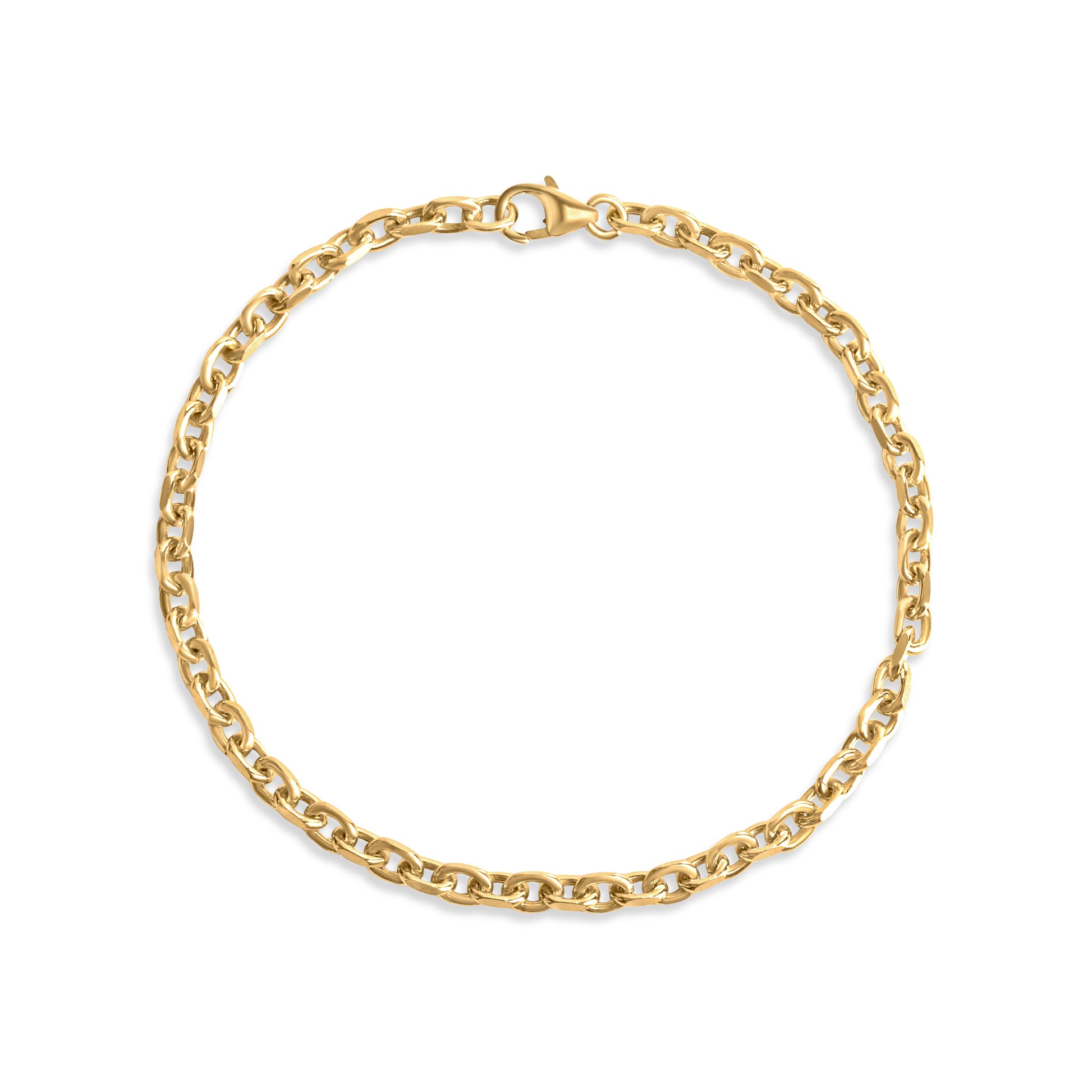 Bracelet anchor chain 375/- gold 18.5cm