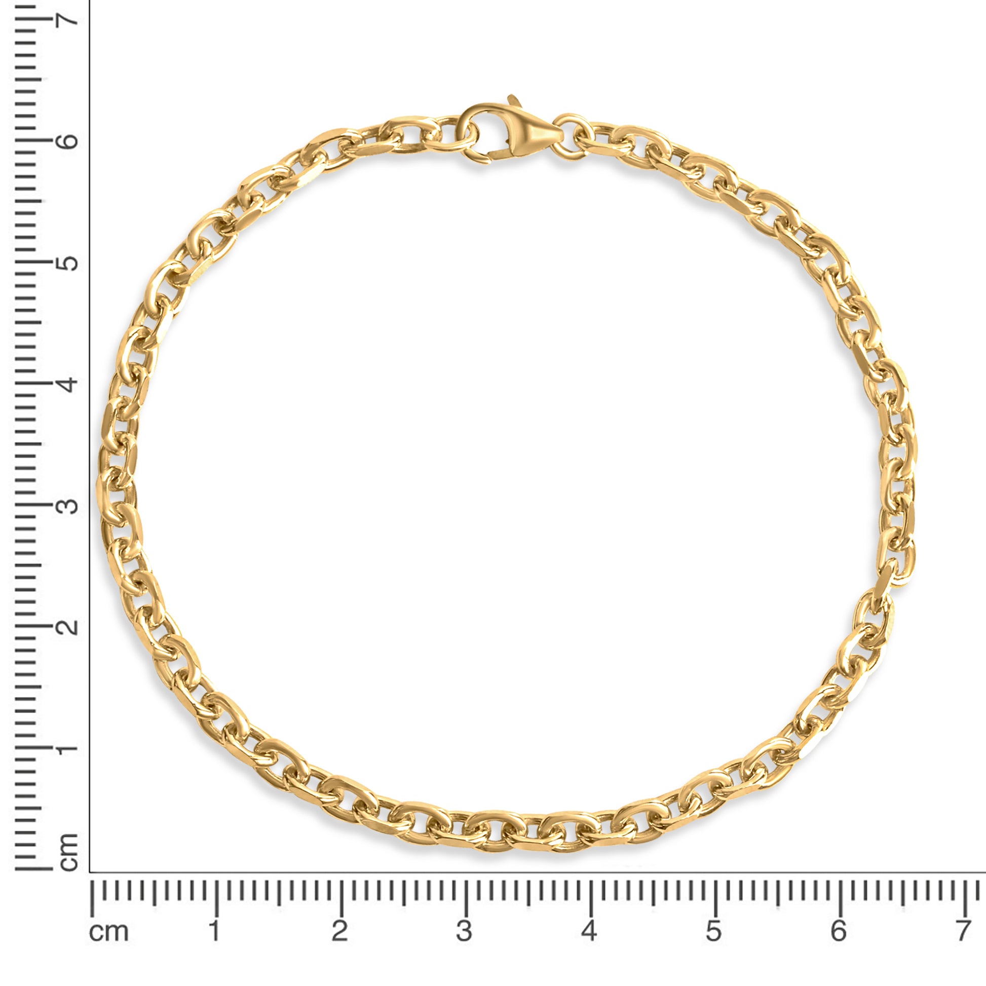 Bracelet anchor chain 375/- gold 18.5cm