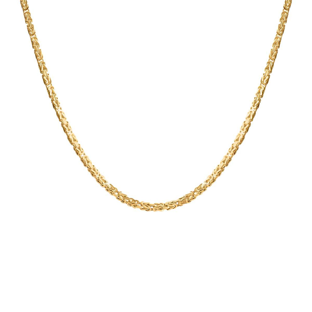Collier 333er Gelbgold glänzend, 3 mm breit mit Karabinerverschluss