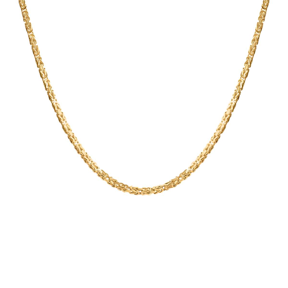 Collier 333er Gelbgold glänzend, 3 mm breit mit Karabinerverschluss