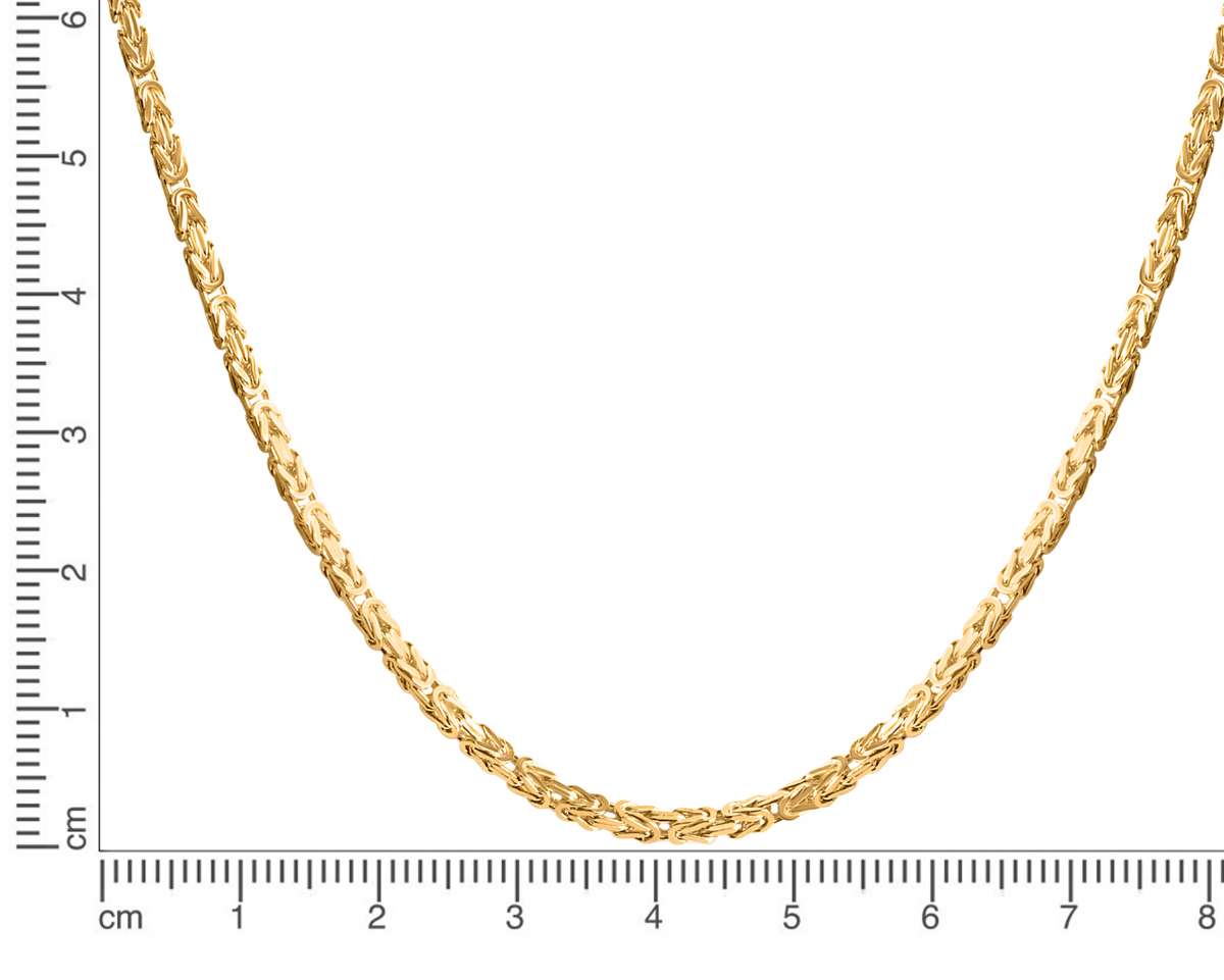 Collier 333er Gelbgold glänzend, 3 mm breit mit Karabinerverschluss