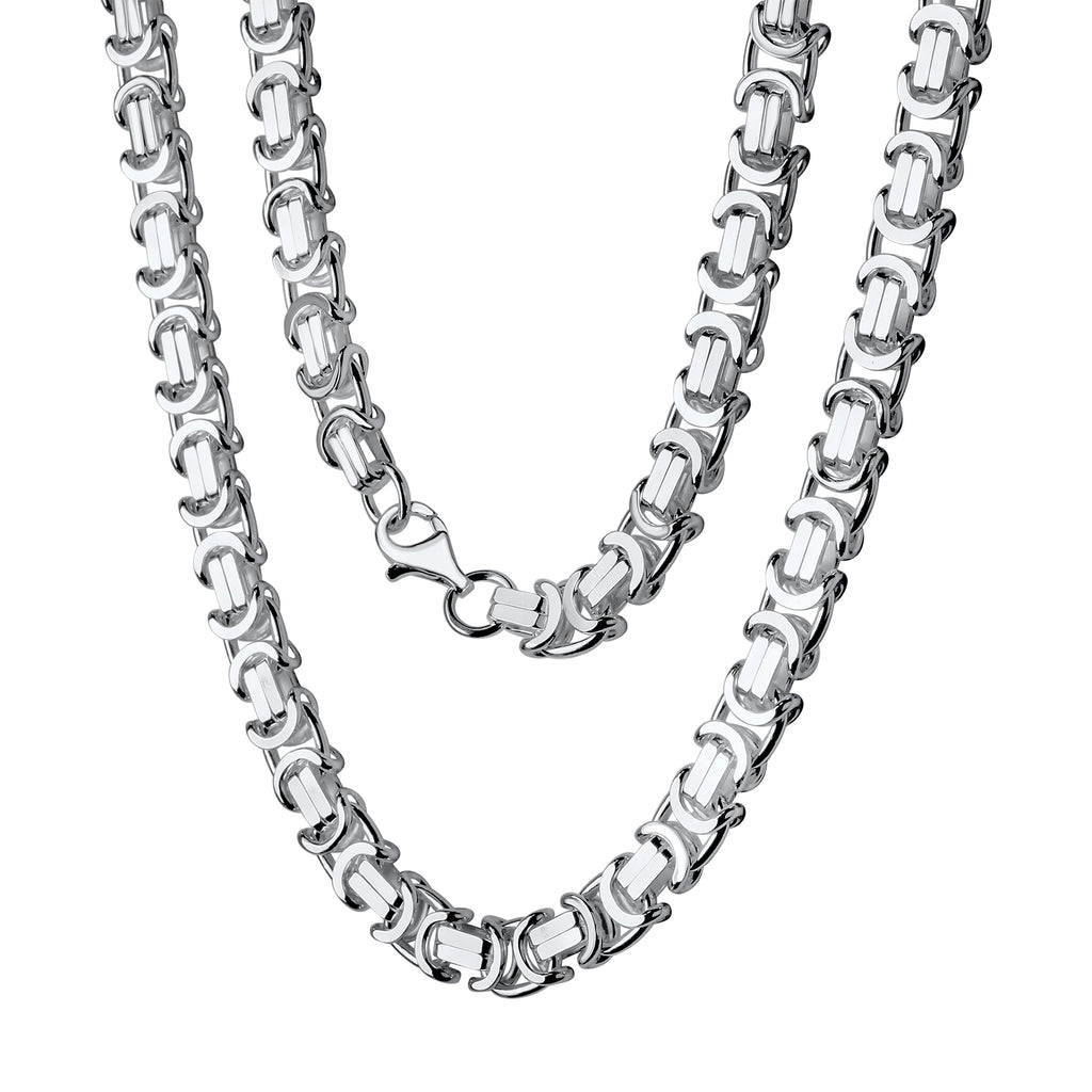 Necklace king chain 925/- Sterling silver silver-plated 60cm