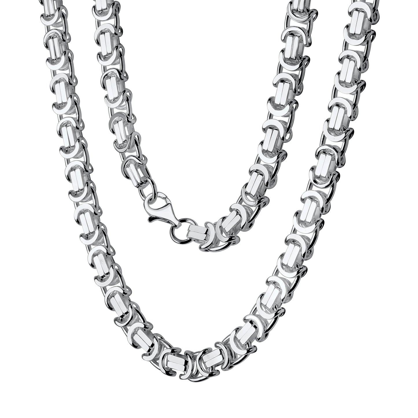 Collier chaîne roi en argent sterling 925/- plaqué argent 60 cm