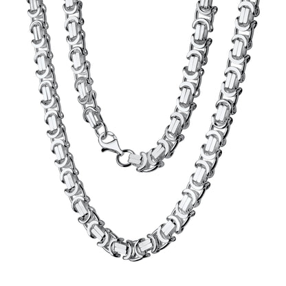 Collier chaîne roi en argent sterling 925/- plaqué argent 60 cm