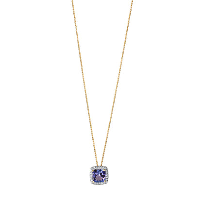 Anchor chain 585/- gold rhodium-plated (partially) 46cm diamond 0.109ct.