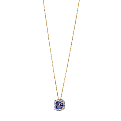 Ankerkette 585/- Gold rhodiniert (teil) 46cm Brillant 0,109ct.