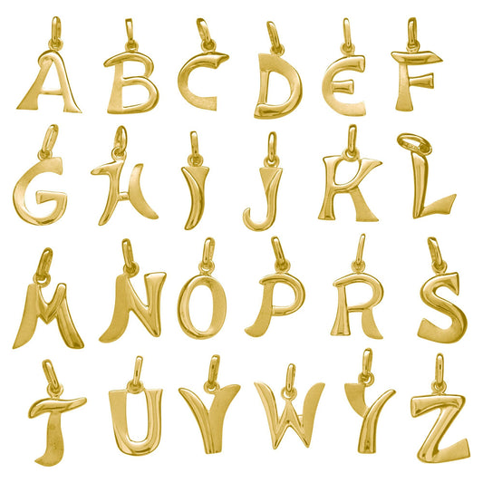 Letter pendant made of 375 gold