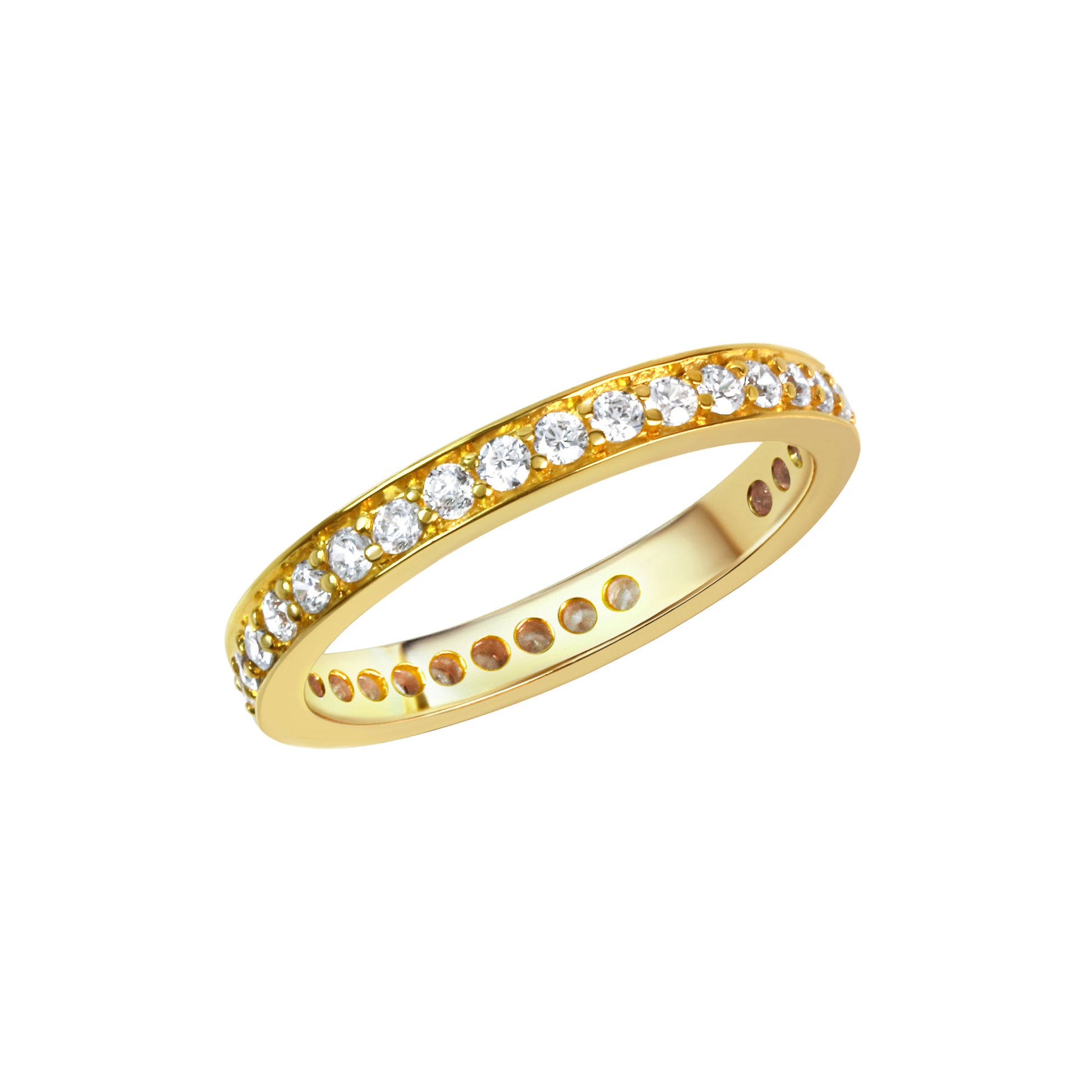 Ring 925/- Sterling Silver Rhodium Plated Zirconia