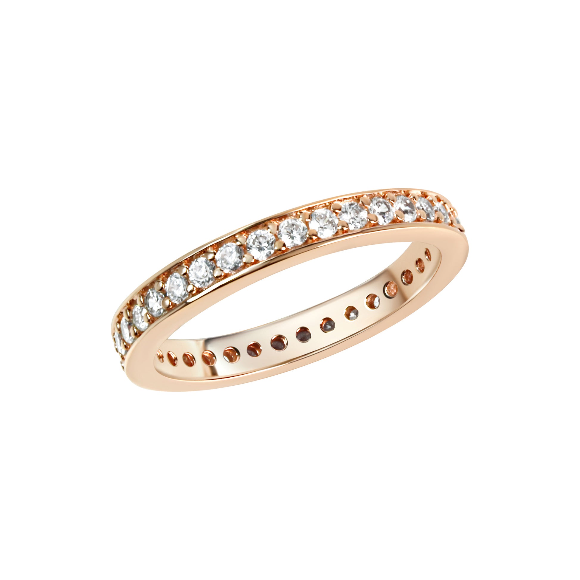 Ring 925/- Sterling Silver Rhodium Plated Zirconia