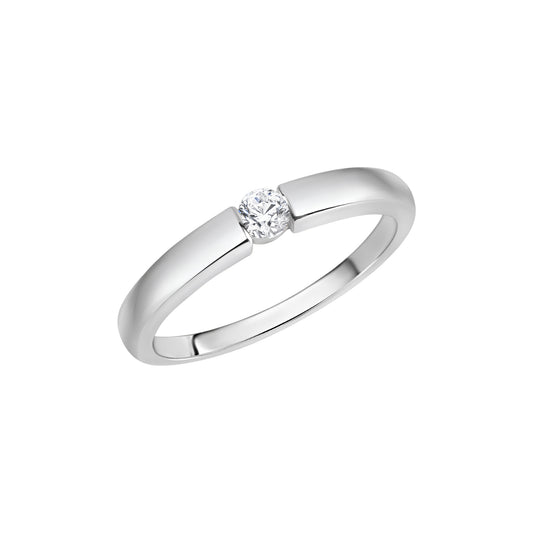 Ring 925/- Sterling silver rhodium-plated zirconia
