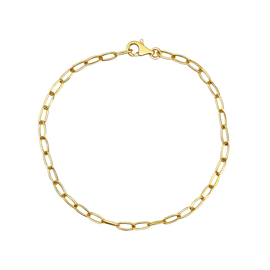 Bracelet anchor chain 375/- gold 18.5cm