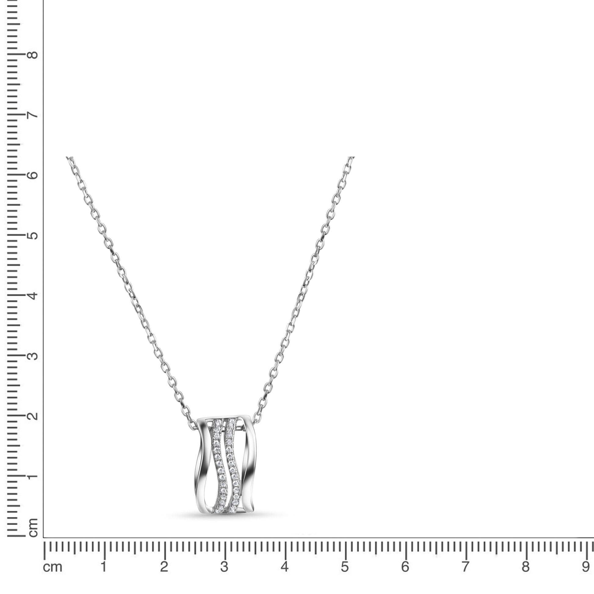 Pendant with chain anchor chain 585/- gold 46cm tanzanite