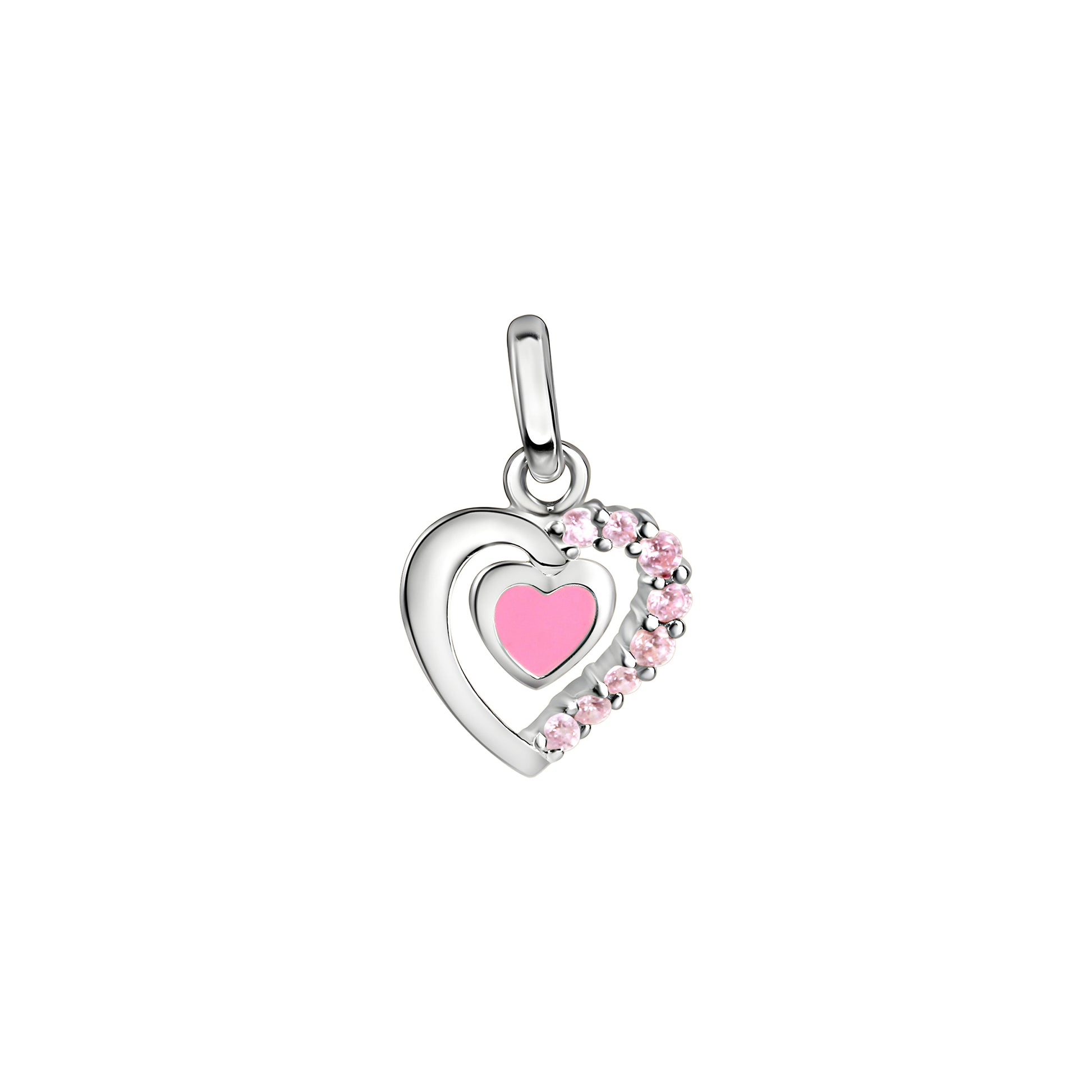 Anhänger 925er Sterling Silber Rhodiniert 1,6cm Zirkonia