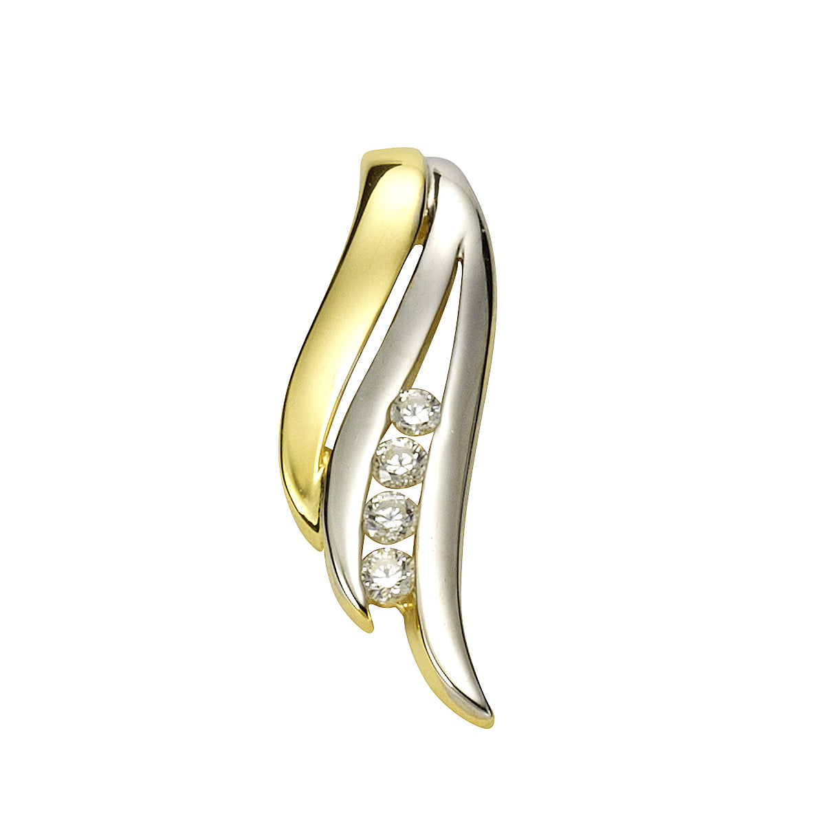 Anhänger 333er Gold 2,5cm Zirkonia