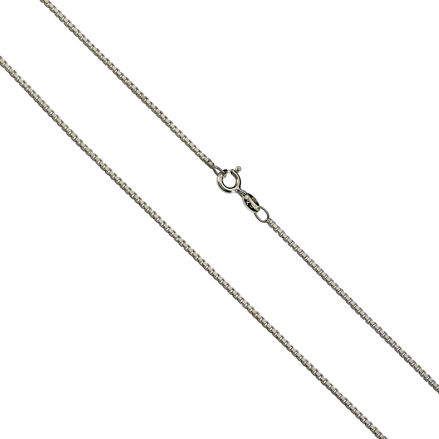 Collier chaîne vénitienne en argent sterling 925/- plaqué rhodium