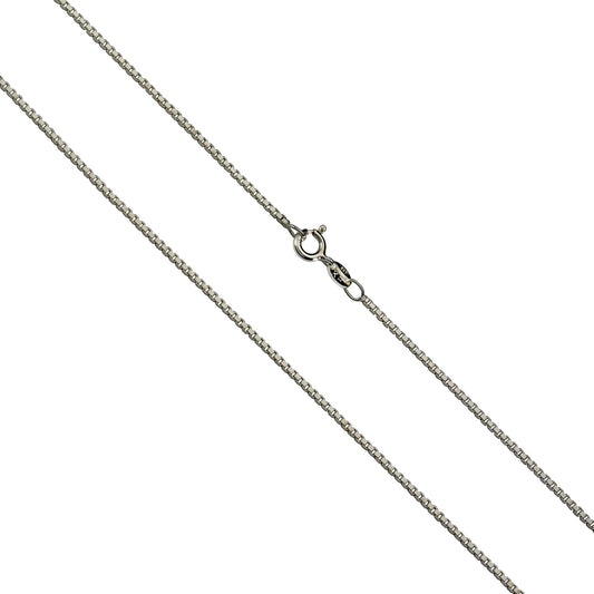 Collier chaîne vénitienne en argent sterling 925/- plaqué rhodium
