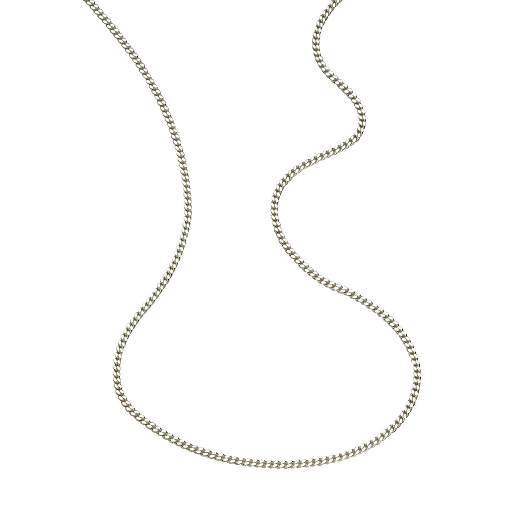 Chaîne d'ancre 585/- plaquée or rhodié (partiellement) 46cm diamant 0,109ct.
