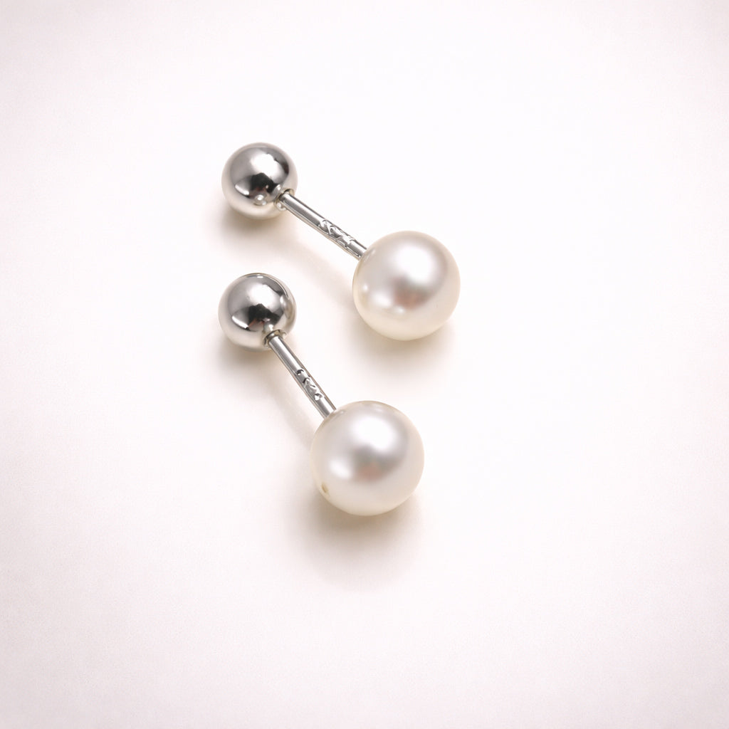 Ohrstecker aus 925er Sterling-Silber, Mini-Süßwasser-Perle, 0,8mm