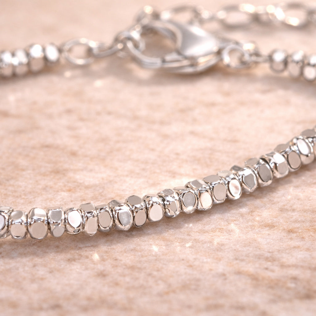 Armband aus 925er Sterling-Silber, Strukturarmband