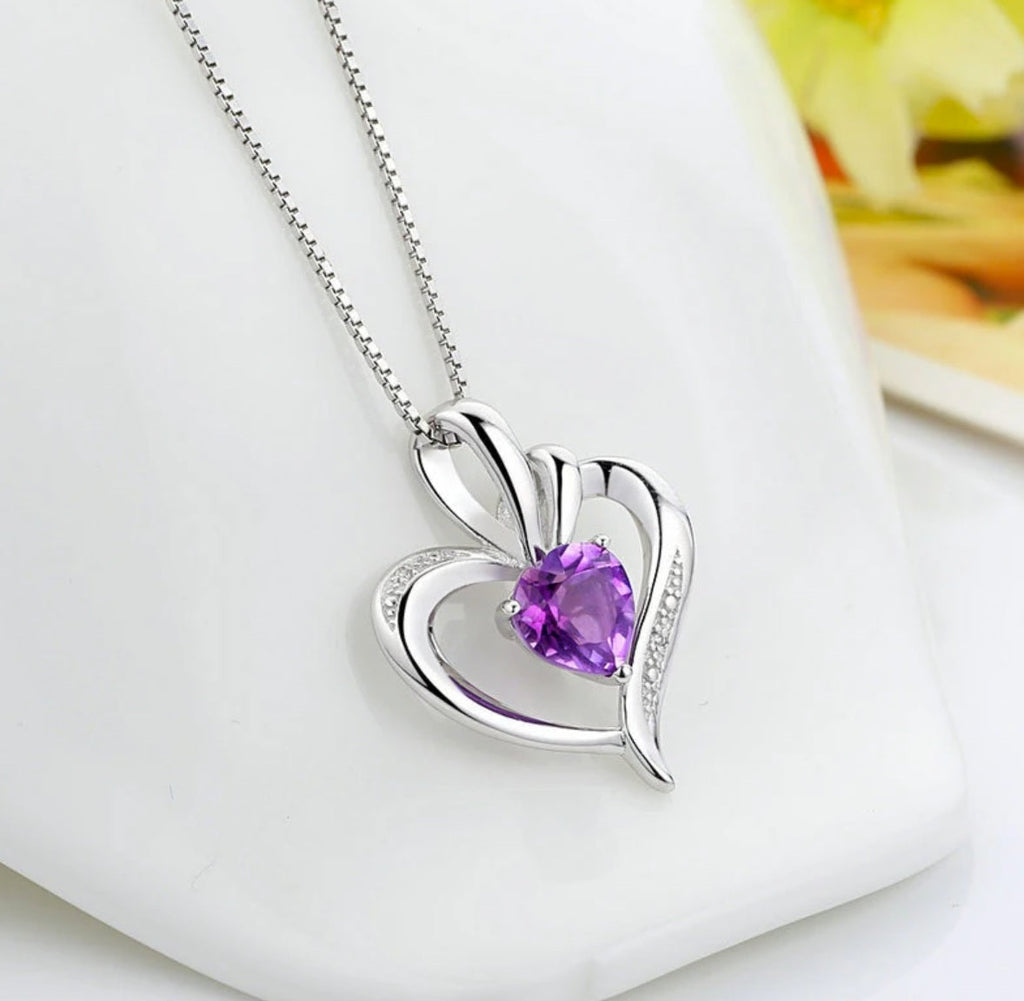 Kette mit Anhänger aus 925er Sterling-Silber, Herz - Variante 2