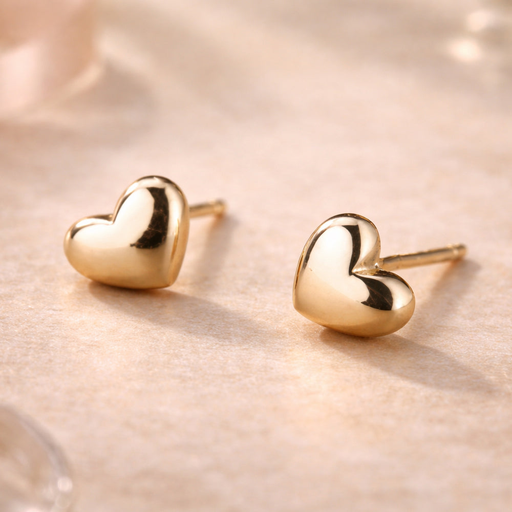 Ohrstecker aus 925er Sterling-Silber, Mini-Herzchen, 0,5cm